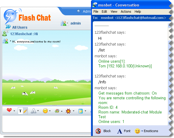 Add A Room User Manual Of 123 Flash Chat Server Software